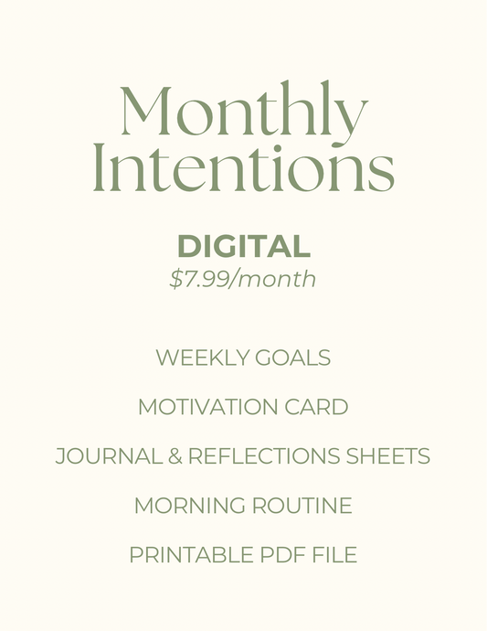 Monthly Intentions- Digital